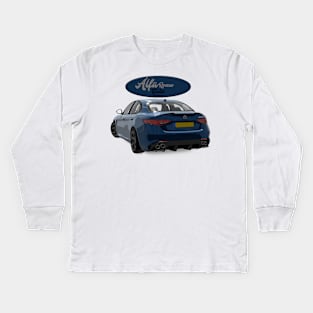 ALFA ROMEO Giulia Blue Back Kids Long Sleeve T-Shirt